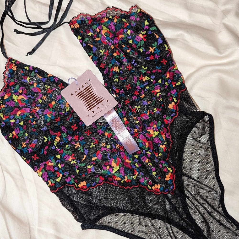 SAVAGE X FENTY STEAMY FLORAL TEDDY